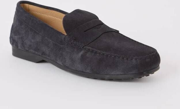 Tod's Loafers in Suede Blue Instapschoenen