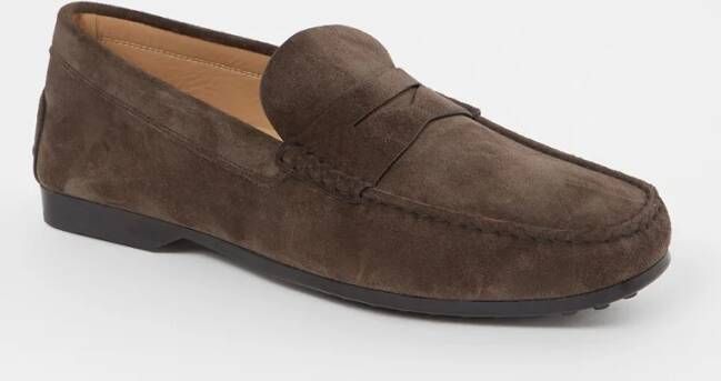 Tod's Loafers in Suede Brown Instapschoenen