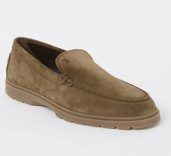 TOD&apos;S Loafers Heren Xxm59k0040re0 Maat: 42 Materiaal: Suède Kleur: Taupe