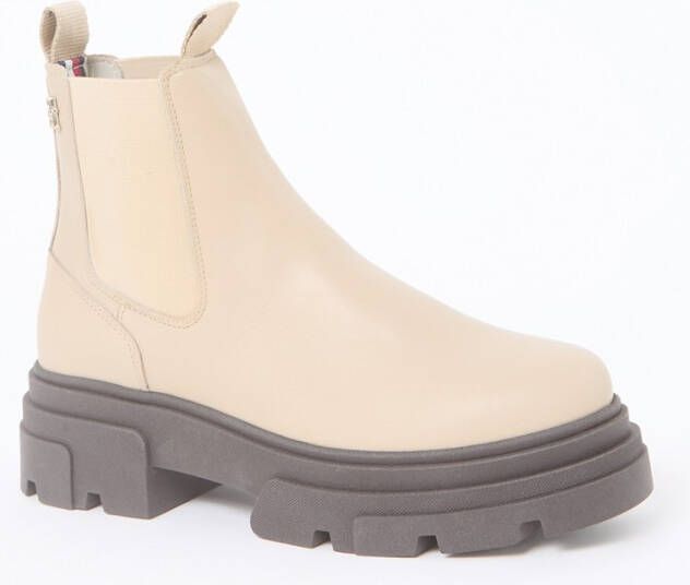 Tommy Hilfiger Combat chelsea boot van leer