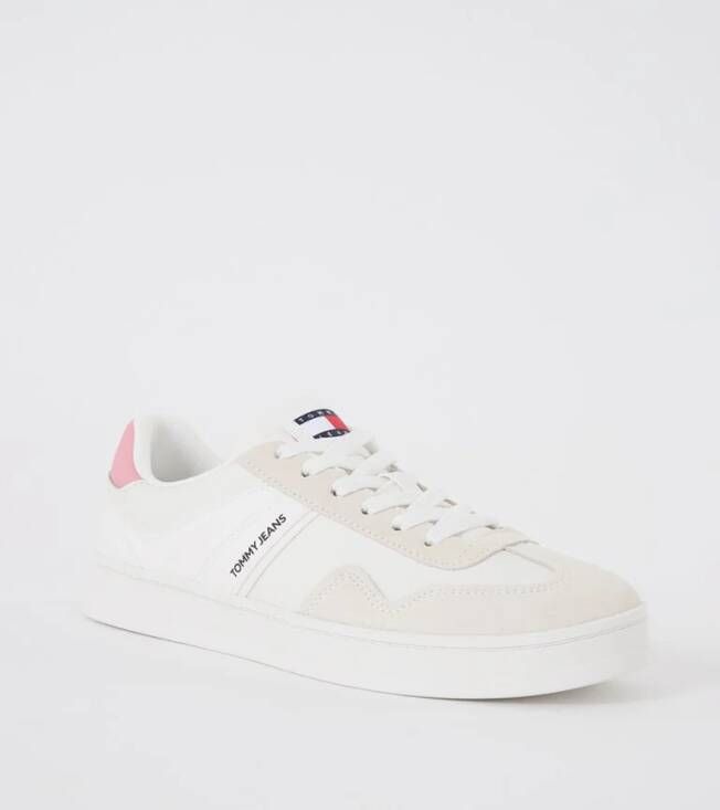 TOMMY JEANS Plateausneakers TJW COURT SNEAKER vrijetijdsschoen lage schoen veterschoen met contrast-details