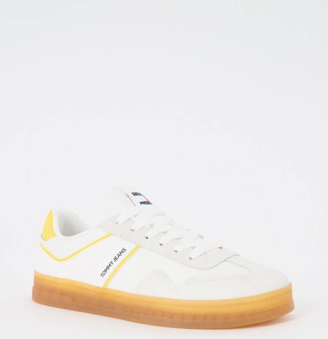 Tommy Hilfiger Court sneaker van leer met suède details