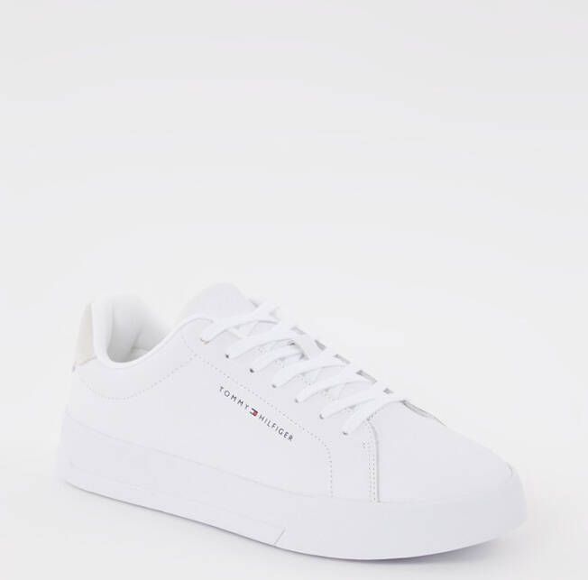 Tommy Hilfiger Court sneaker van leer met suède details en logo