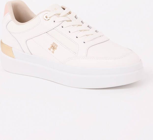 Tommy Hilfiger Lux Hardware Court sneaker met leren details