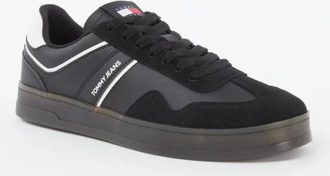 TOMMY JEANS Plateausneakers TJM LEATHER RETRO CUPSOLE vrijetijdsschoen lage schoen veterschoen met contrasterende details