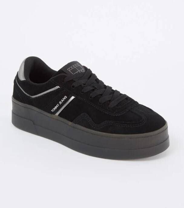 TOMMY JEANS Plateausneakers THE GREENWICH FLATFORM ELEVATED veterschoenen vrijetijdsschoen lage schoen met logo-applicatie