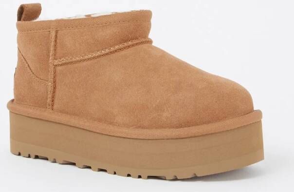 Ugg Classic Ultra Mini Platform enkellaarsje van suède