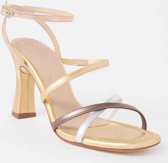 Unisa Sissi sandalette van leer met metallic finish