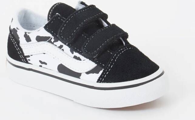 Vans Old Skool V Cow sneaker met suède details en dierenprint