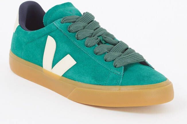 Veja Campo sneaker van suède met leren details