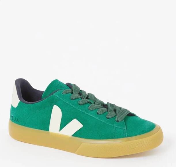 Veja Campo sneaker van suède met leren details