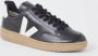 Veja V-12 Leren Sneakers Zwart Wit Black Heren - Thumbnail 2