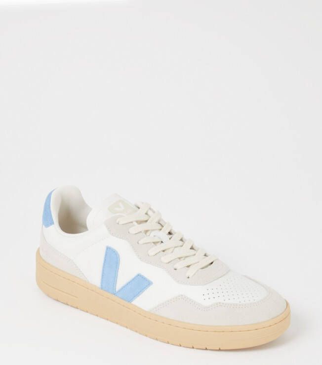 Veja V-90 sneaker van leer met suède details