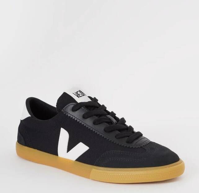 Veja Volley sneaker van canvas met suède details