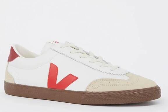 Veja Volley sneaker van leer met suède details