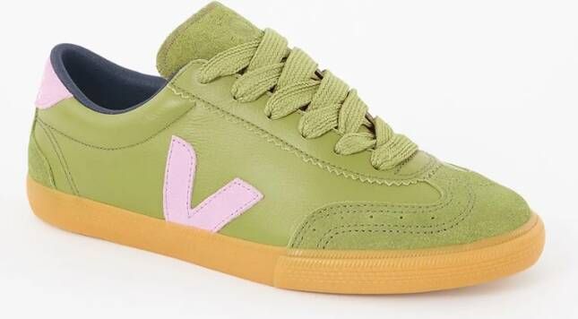 Veja Volley sneaker van leer met suède details