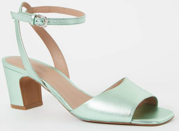 Whistles Emerson sandalette van schapenleer met metallic finish