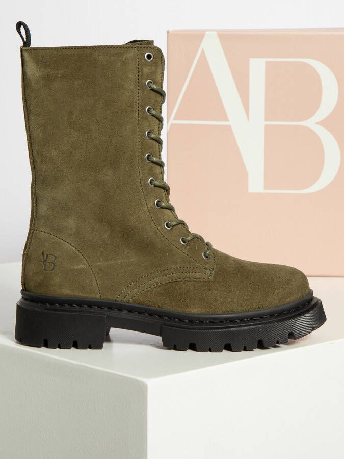 Ashbourn Veterboots in groen voor Dames