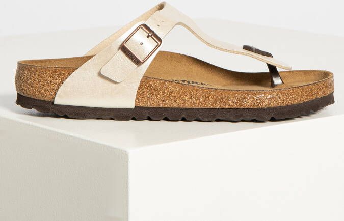 Birkenstock Teenslippers in beige voor Dames