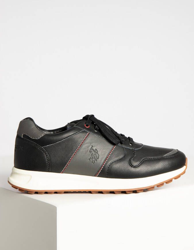 U.S. Polo Assn. Sneakers in zwart voor Heren Novak 001 LTH BLK DGR 01