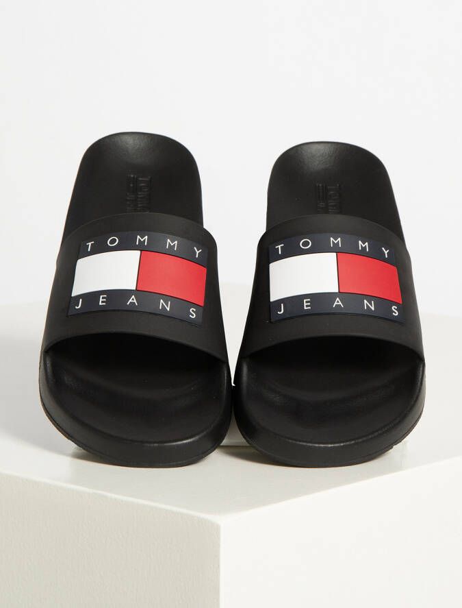 Tommy Hilfiger Badslippers in zwart voor Dames