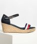 Tommy Hilfiger Sandaaltjes SHIMMERY RIBBON MID WEDGE SANDAL met gestreepte textielen bandage - Thumbnail 3