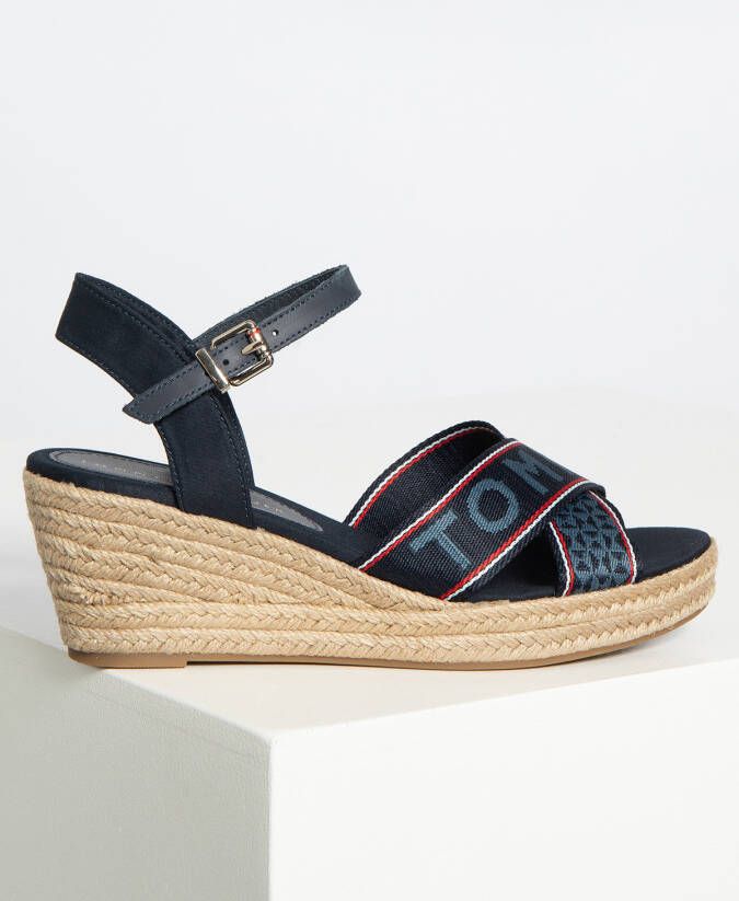 Tommy Hilfiger Wedges in blauw voor Dames