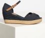 TOMMY HILFIGER Espadrilles Dames Basic Open Toe Mid Wedge Maat: 40 Materiaal: Canvas Kleur: Blauw - Thumbnail 3