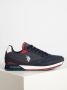 US Polo Assn U.S. POLO ASSN. Nobil Heren Sneakers Schoenen Blauw NOBIL003A-DBL-RED05 - Thumbnail 3