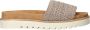 Mustang Taupe Textiel Zomer Slipper Beige Dames - Thumbnail 3