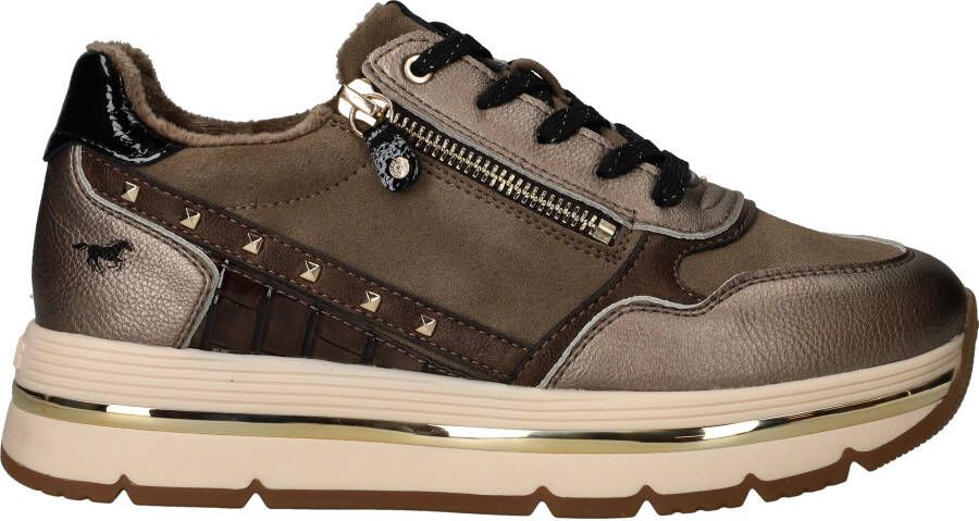 Mustang Sneakers Dames Taupe