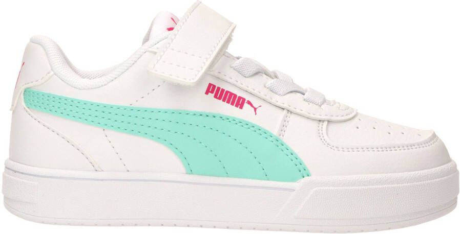 Puma Caven Klittenband Sneaker Meisjes Wit