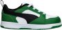 Puma Rebound V6 Lo sneakers wit zwart groen Jongens Meisjes Leer Meerkleurig 26 - Thumbnail 5