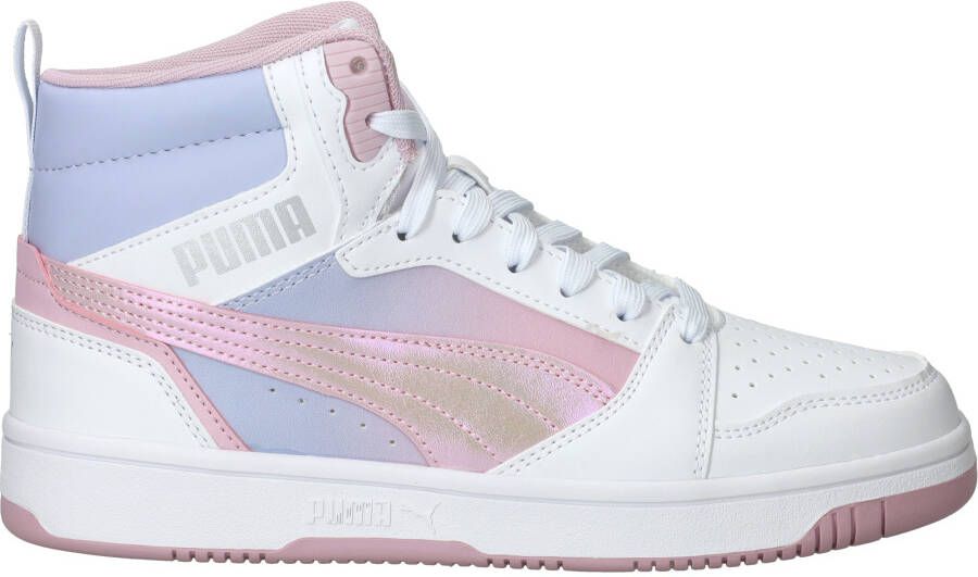 Puma Rebound V8 Mid Blurry JR Sneakers Roze