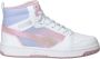 PUMA Rebound V6 Mid Blurry Dreams Jr Sneakers White-Rose Mauve-Cool Weather - Thumbnail 3