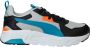 PUMA Trinity Lite Jr Unisex Sneakers Cool Light Gray-Tropical Blue- Black - Thumbnail 4