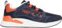 Replay Maze JR-1 sneakers donkerblauw oranje Textiel 29 - Thumbnail 4