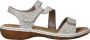 Rieker Witte Comfort Sandaal met Klittenbandsluiting White Dames - Thumbnail 3