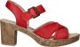 Rieker Rode Sandalette met 6cm Hak Red Dames - Thumbnail 2