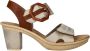 Rieker Metallic en Bruin Sandalette met Hak Multicolor - Thumbnail 3