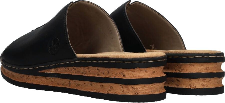 Rieker Slippers Dames Zwart