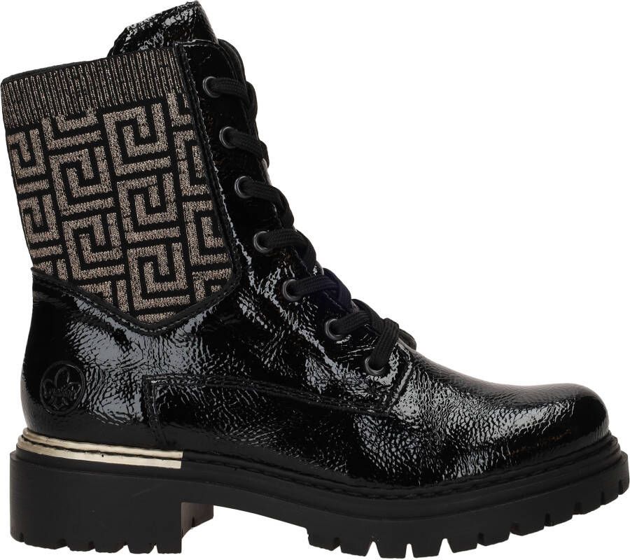 Rieker Veterboots Dames Zwart