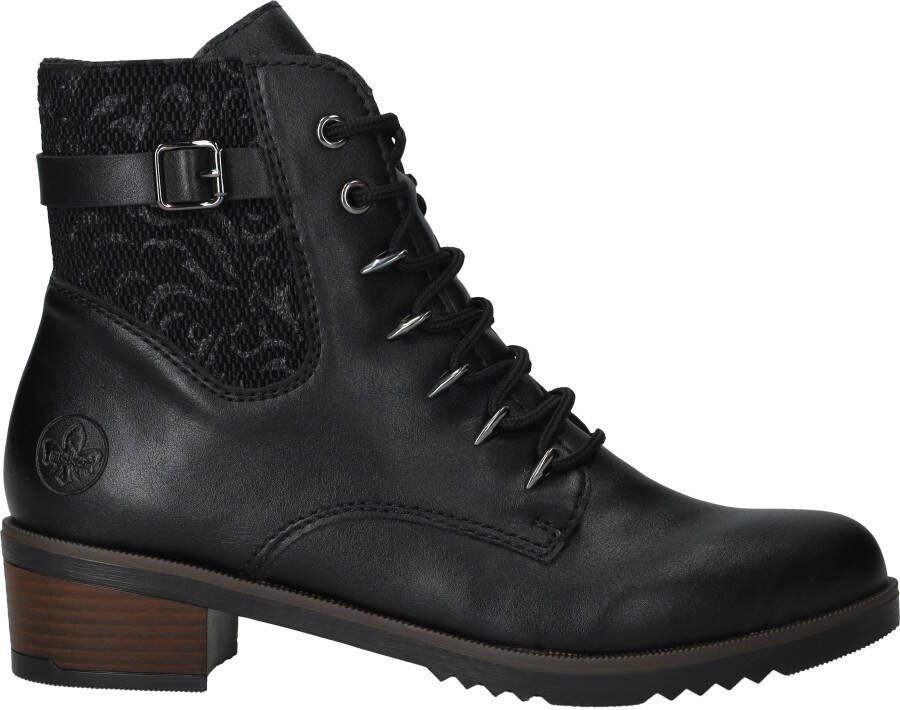 Rieker Veterboots Dames Zwart