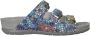 Rohde Blauw Print Dames Slipper Multicolor Dames - Thumbnail 2