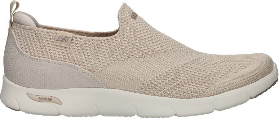 Skechers Arch Fit Refine Iris VEGAN Instapper Dames Beige