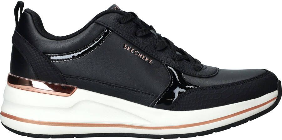 Skechers Billion 2 Fine Shine Sneakers Dames Zwart