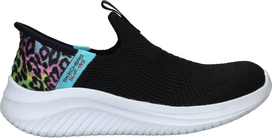 Skechers Ultra Flex 3.0 Colory Wild Slip-Ins Sneakers Meisjes Zwart