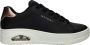 Skechers Uno Court Courted Air Sneakers Dames Zwart - Thumbnail 1