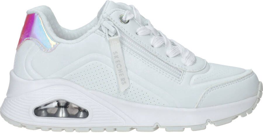 Skechers Uno Gen1 Zip And Stride Sneakers Meisjes Wit