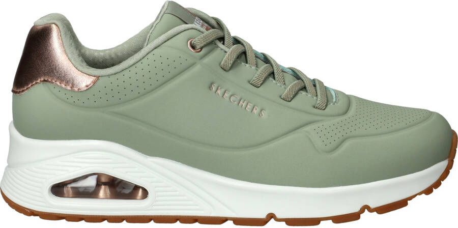 Skechers Uno Shimmer Away Sneakers Dames Groen